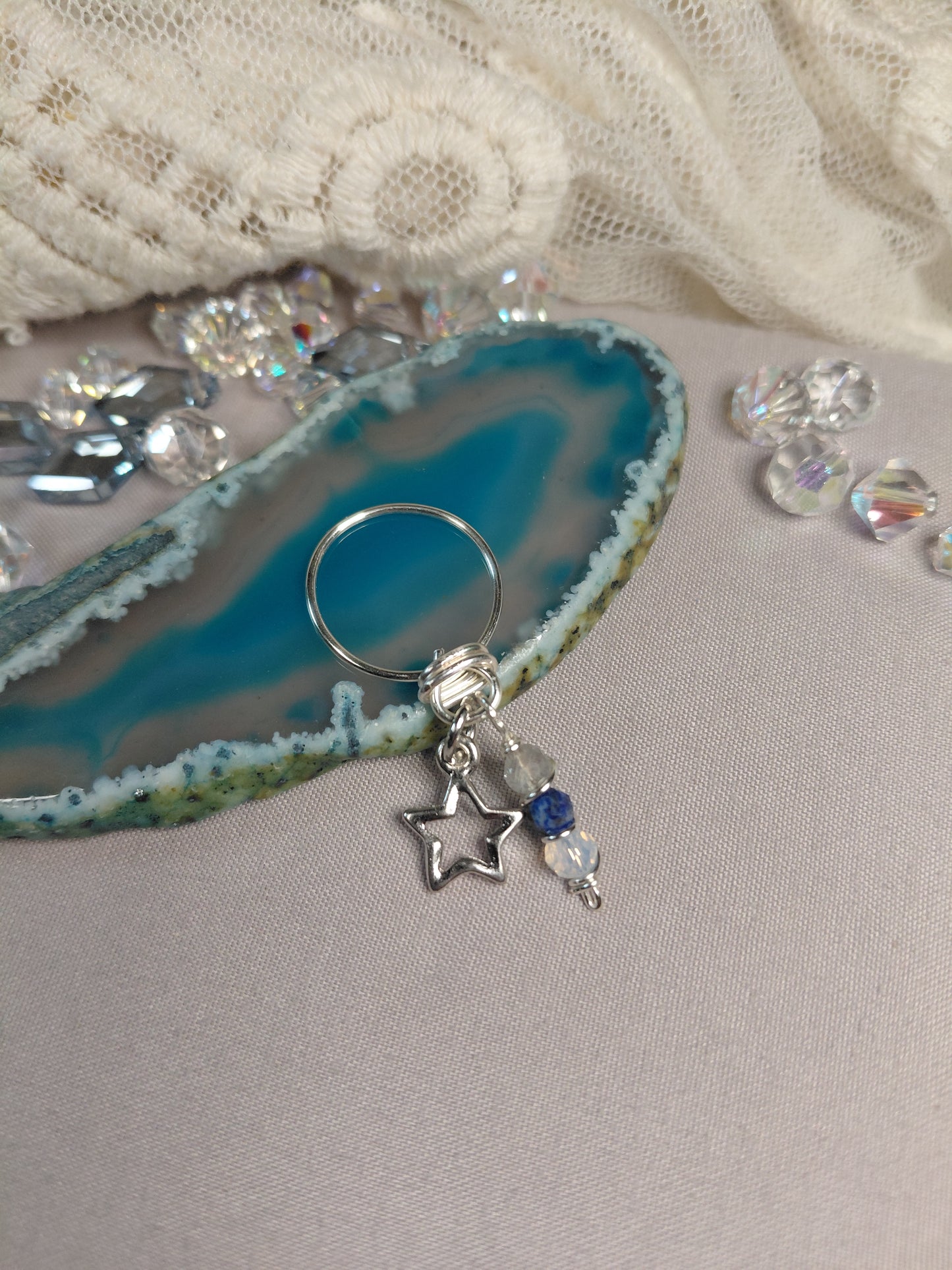 One of A Kind Charm Rings-Size 5