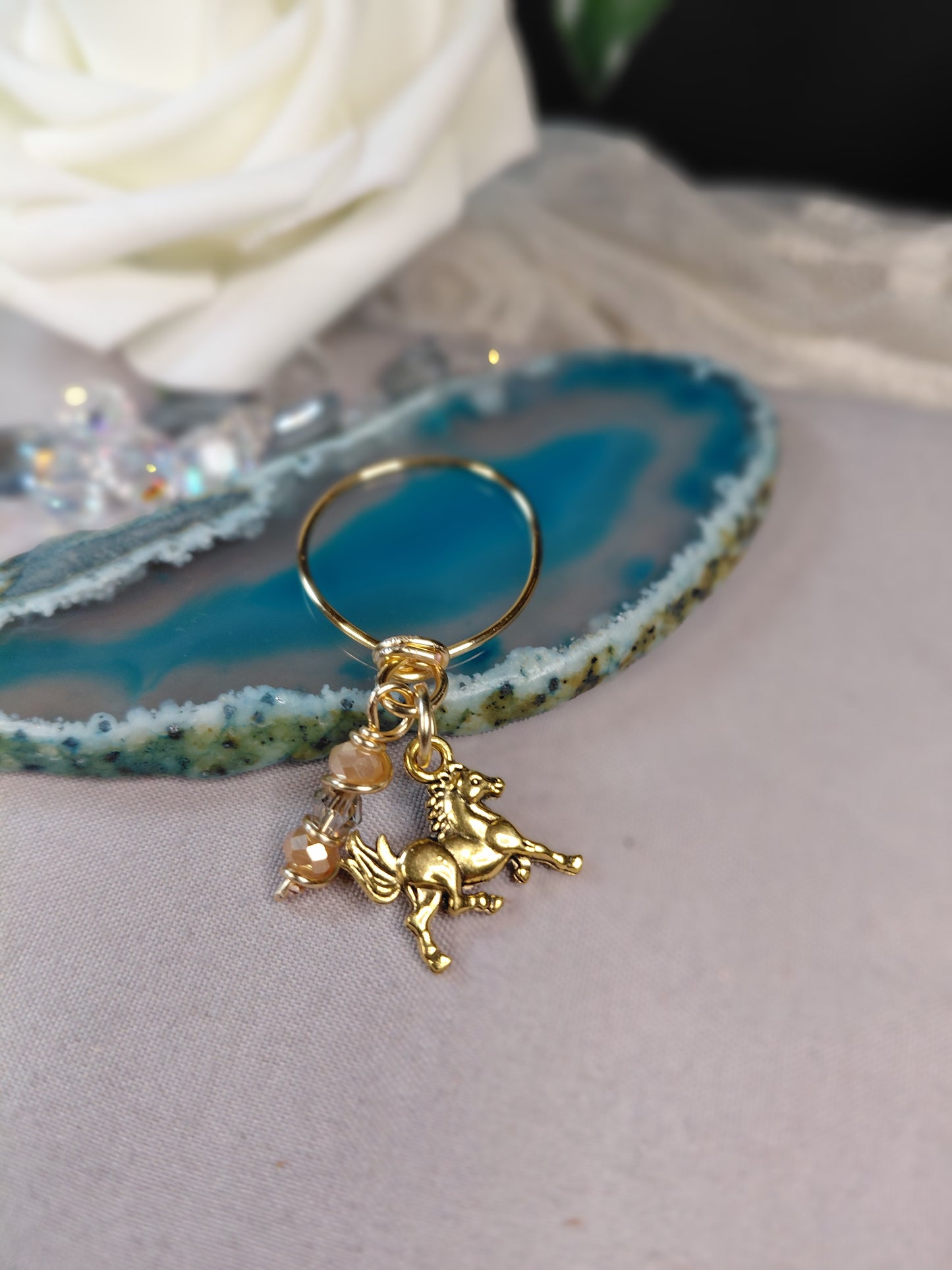 One of A Kind Charm Rings-Size 10