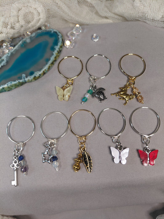 One of A Kind Charm Rings-Size 10