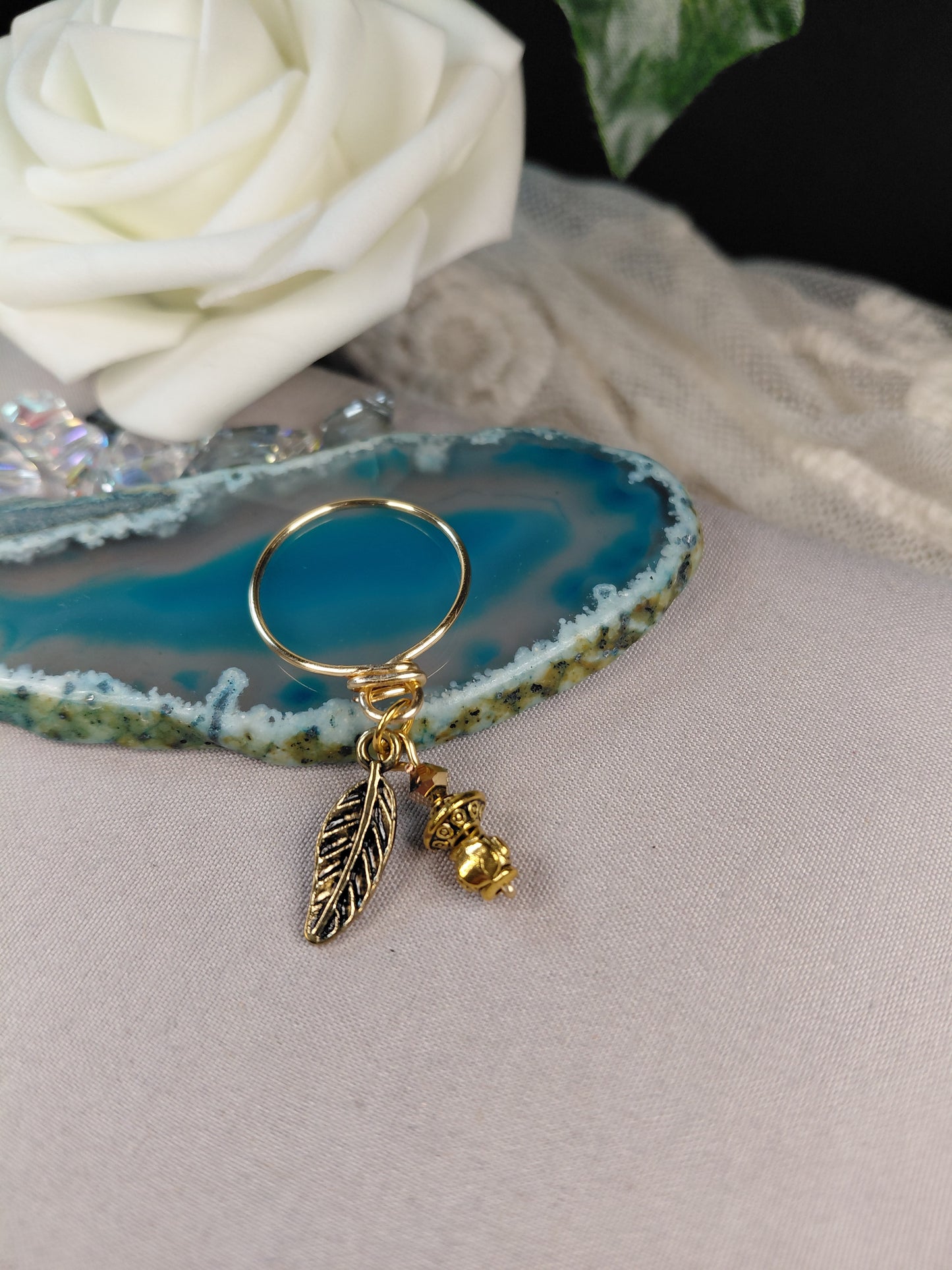 One of A Kind Charm Rings-Size 10