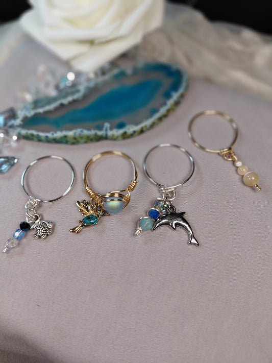 One of A Kind Charm Rings- Size 11