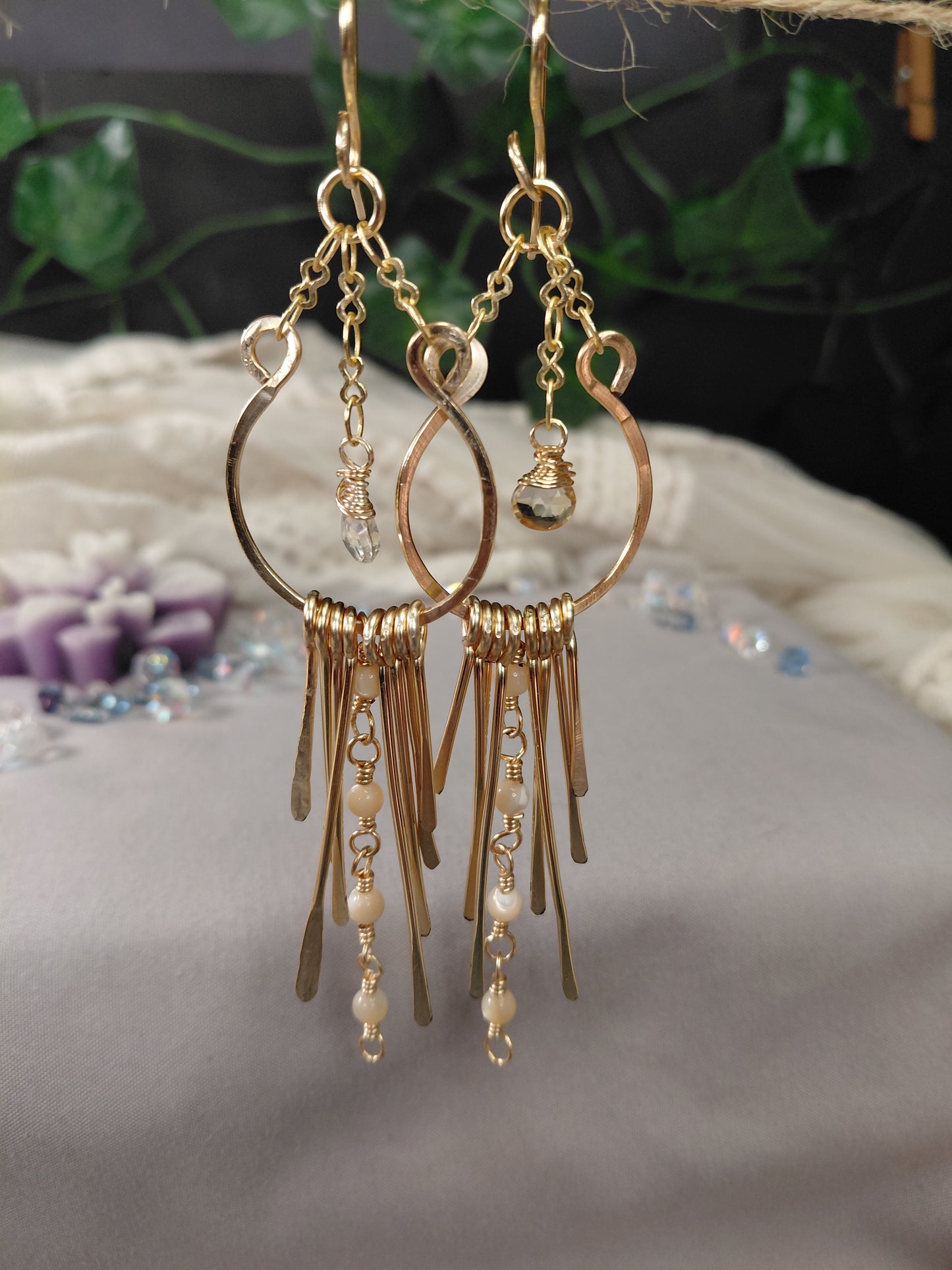 Living Water chandelier earrings