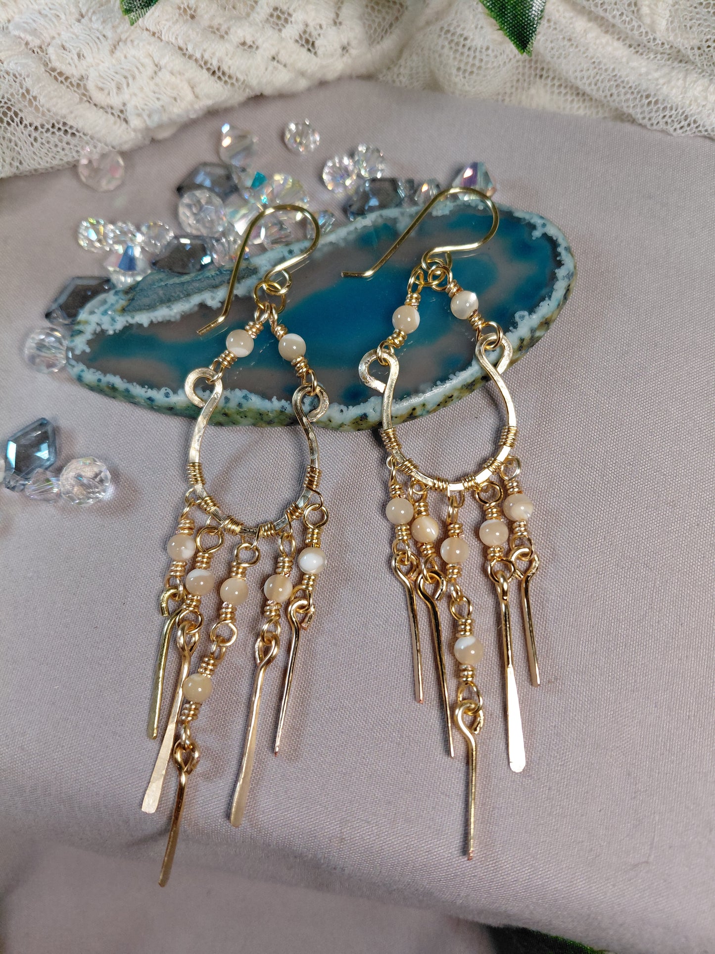 Crystal Cascade Chanelier Earrings