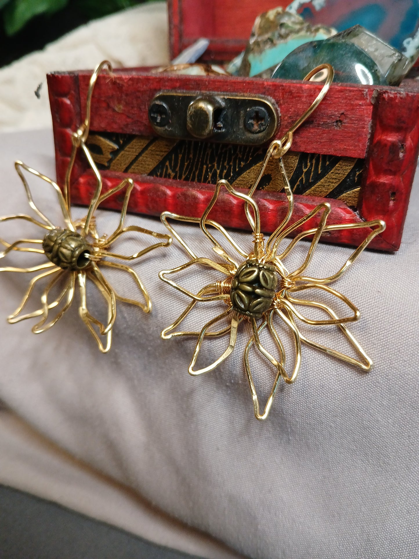 Brass Bloom Earrings