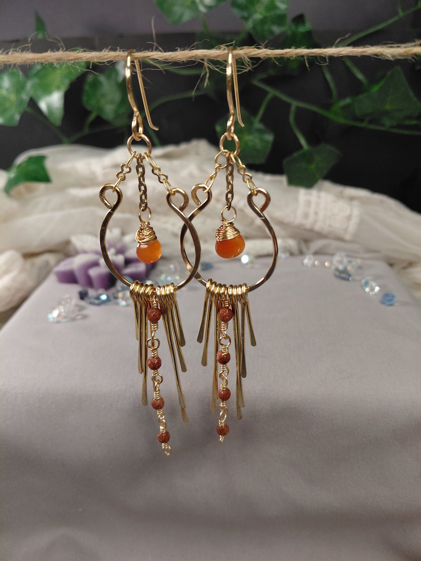 Living Water chandelier earrings