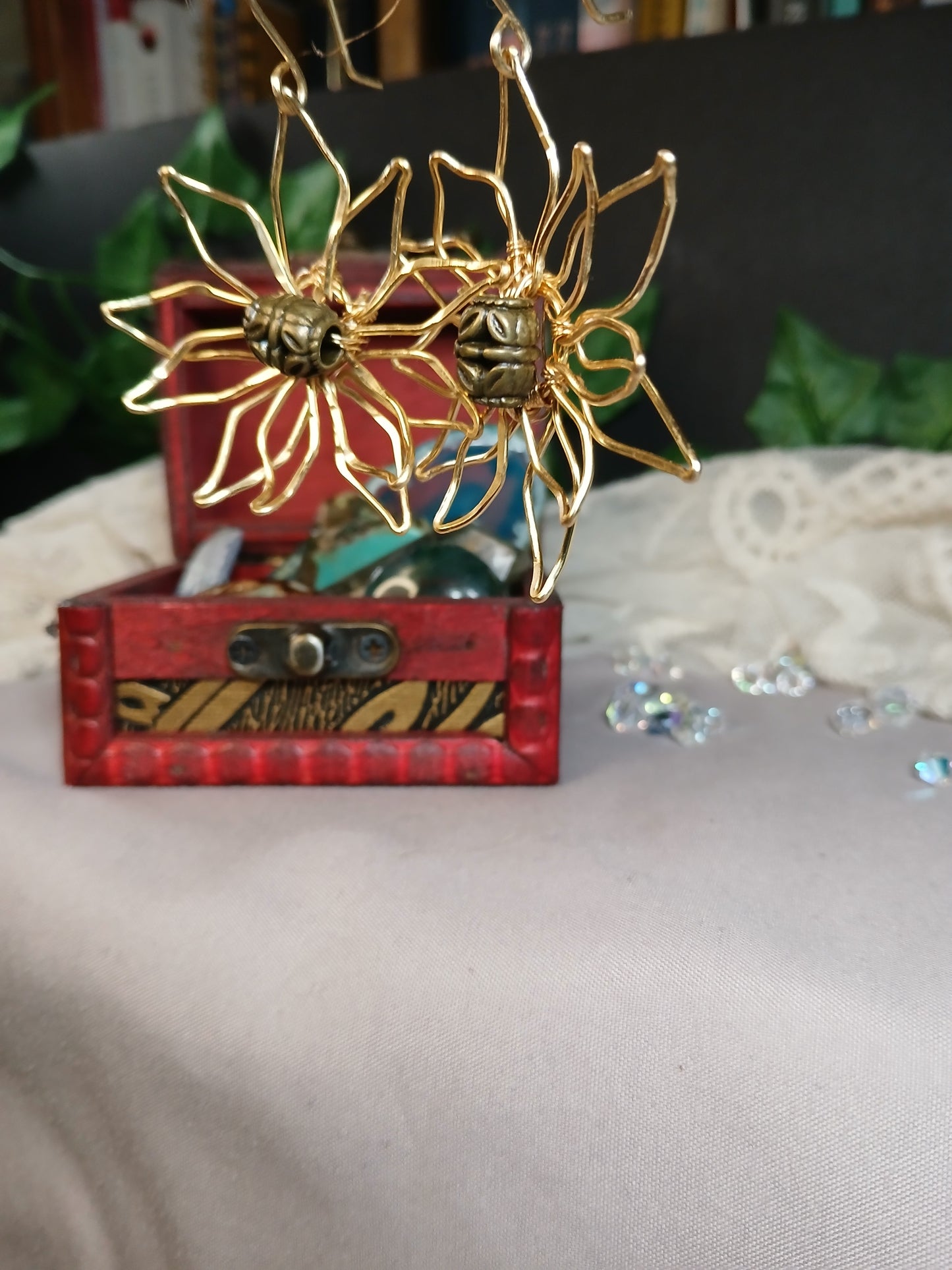 Brass Bloom Earrings