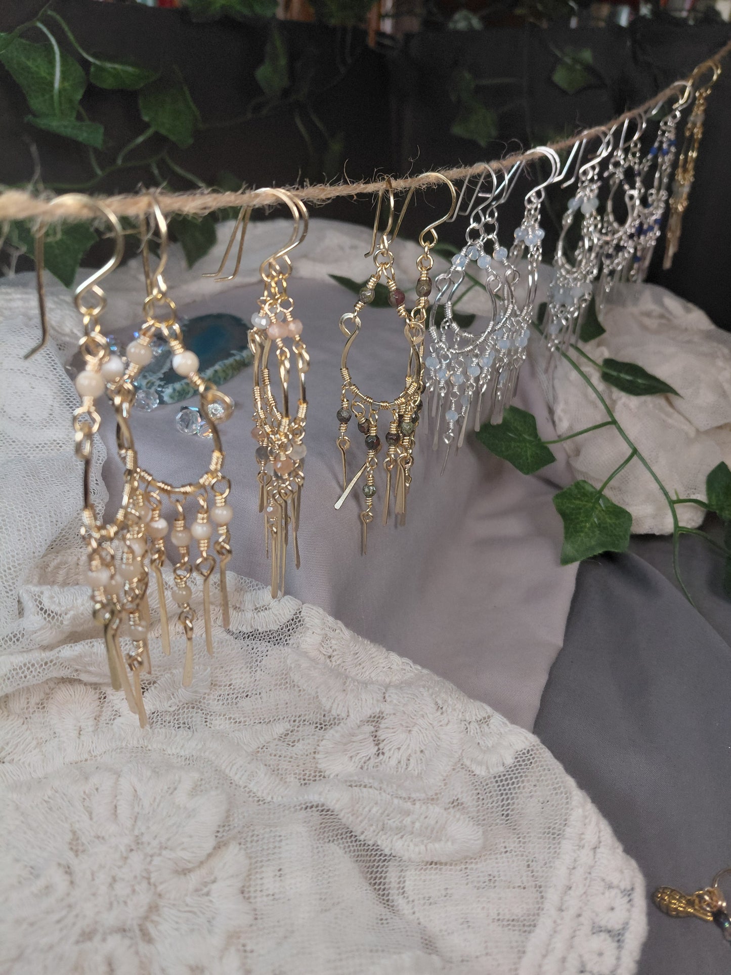 Crystal Cascade Chanelier Earrings