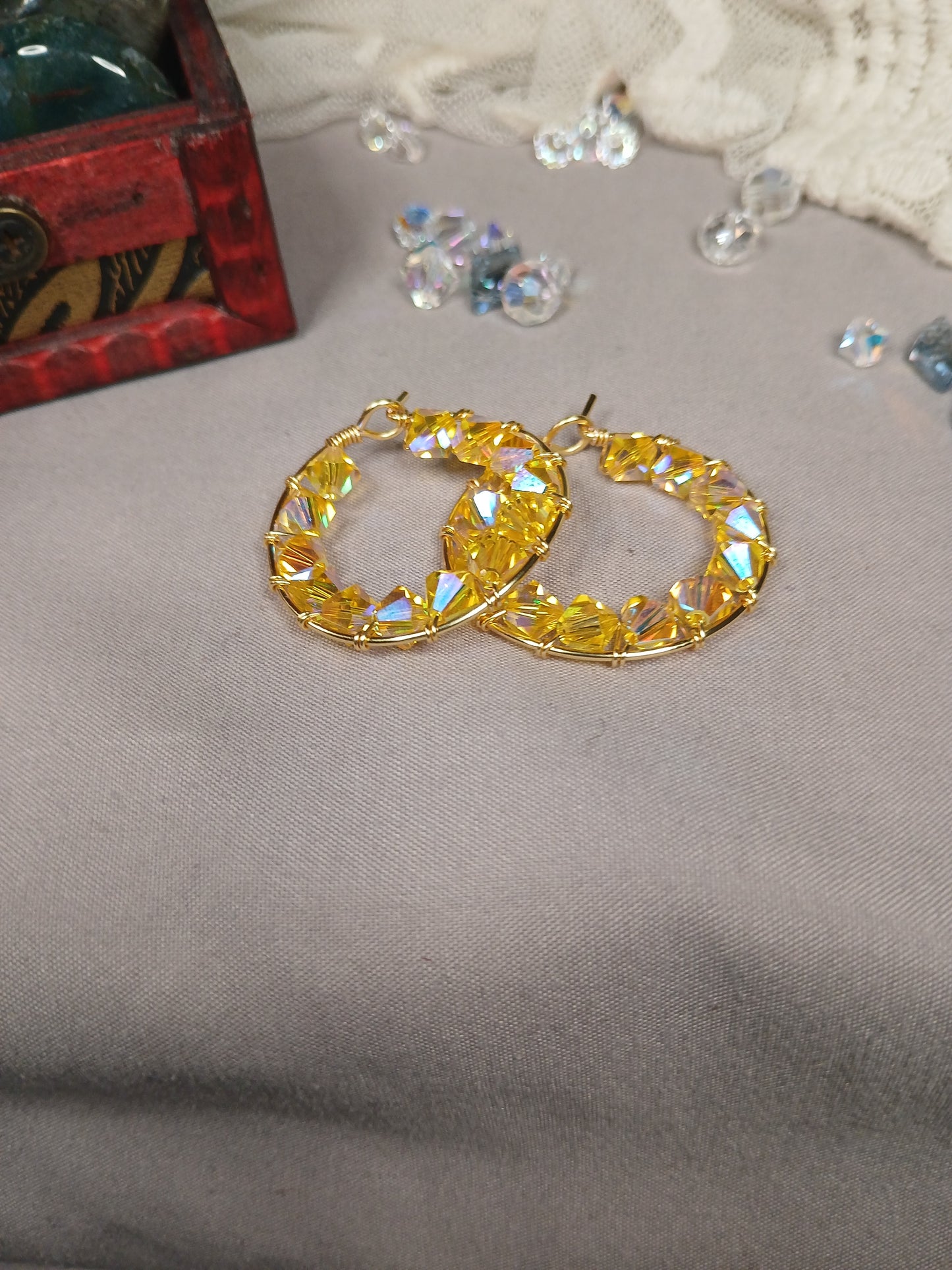 Frosted Radiance Hoops