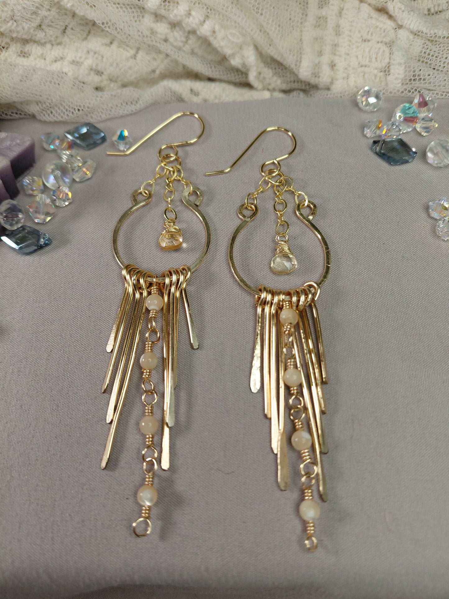Living Water chandelier earrings