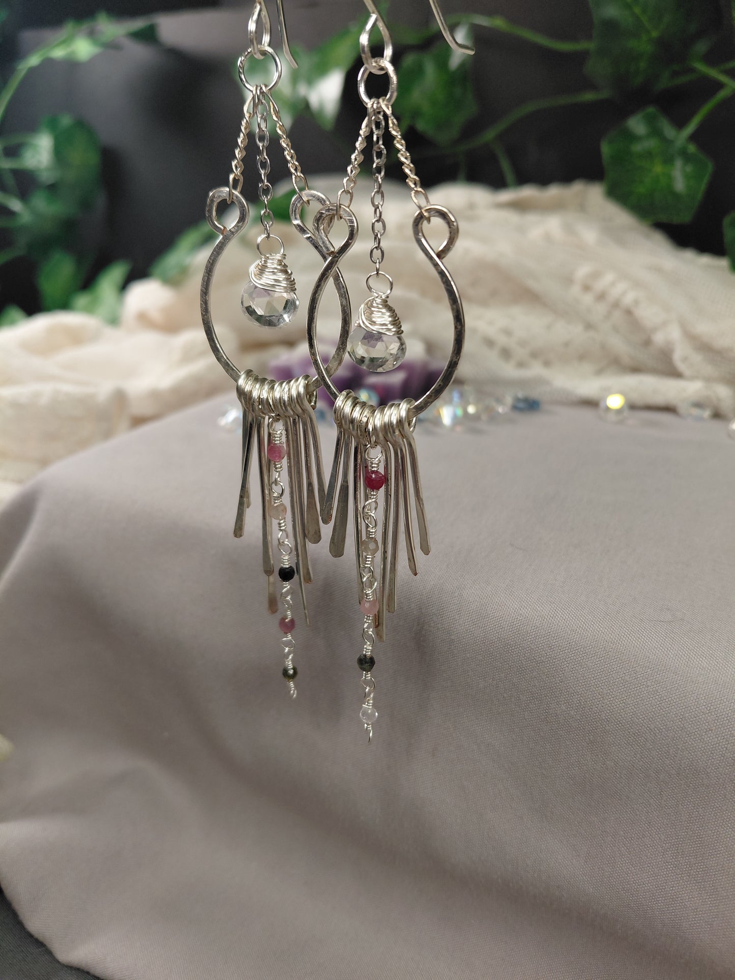 Living Water chandelier earrings